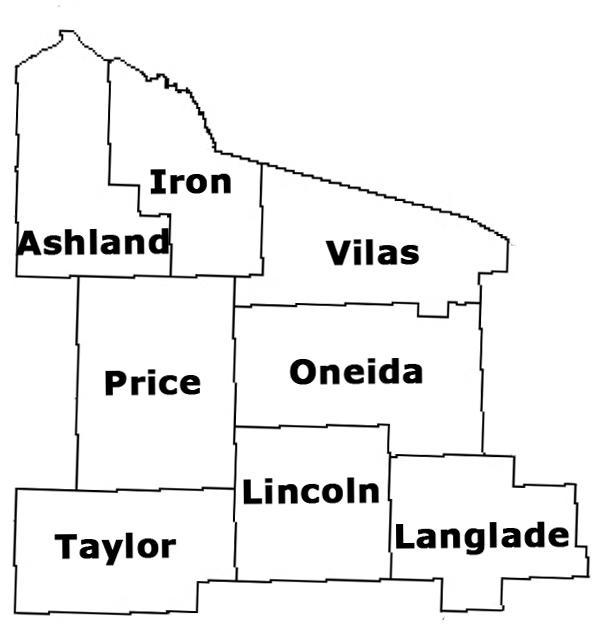 North Central Wisconsin Map
